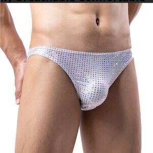 Glitter Men’s Low Rise Bulge Pouch Briefs